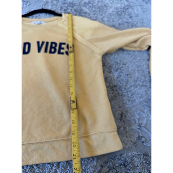 Grayson Threads Good Vibes Soft Cozy Yellow Sweatshirt Sz. XS - Picture 6 of 7